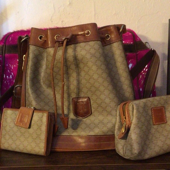 Celine Handbags - Celine Bag Wallet & Makeup Bag Set
